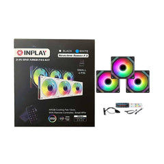 Inplay Seaview Tower F3 3in1 ARGB Fan Kit Mini 4Pin - Black