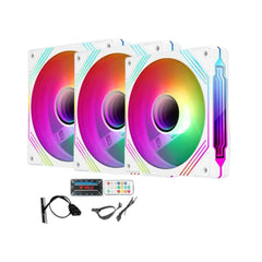 Inplay Seaview Tower F3 3in1 ARGB Fan Kit Mini 4Pin - White