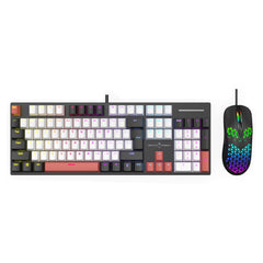 NEXION GK-680 Mechanical Keyboard & Mouse Bundle - W/B