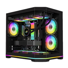 YGT CASE 420D Lighting Micro-ATX - Black