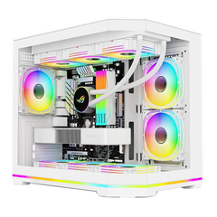 YGT CASE 420D Lighting Micro-ATX - White