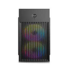 Inplay Lite X220-B250 Plastic Front Case + 2 RGB Fan - Black