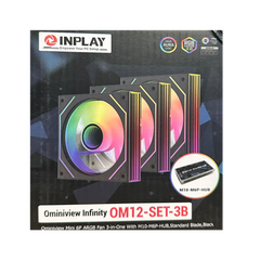 Inplay OM12-SET-3B Omniview 3-in-One Set ARGB Fan -Black