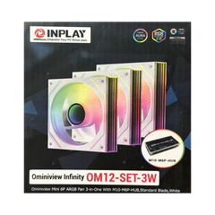 Inplay OM12-SET-3W Omniview 3-in-One Set ARGB Fan -White