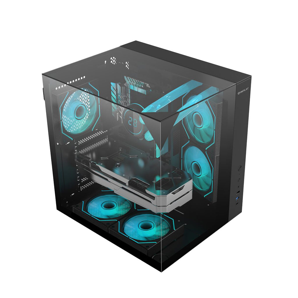 Inplay Seaview Summer Case With 3 ARGB Fan - Black