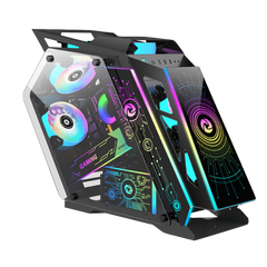 Inplay Thunder W/ 6 ARGB Fan Robot Design MATX Case -Black