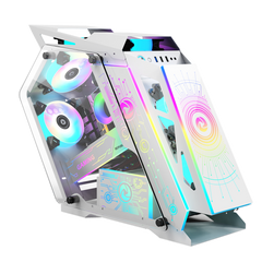 Inplay Thunder W/ 6 ARGB Fan Robot Design MATX Case -White