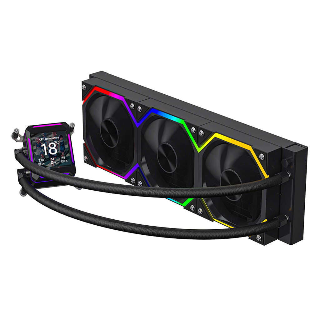 JUNGLE LEOPARD ASTROSHEL V2G 360 AIO LIQUID COOLER - BLACK