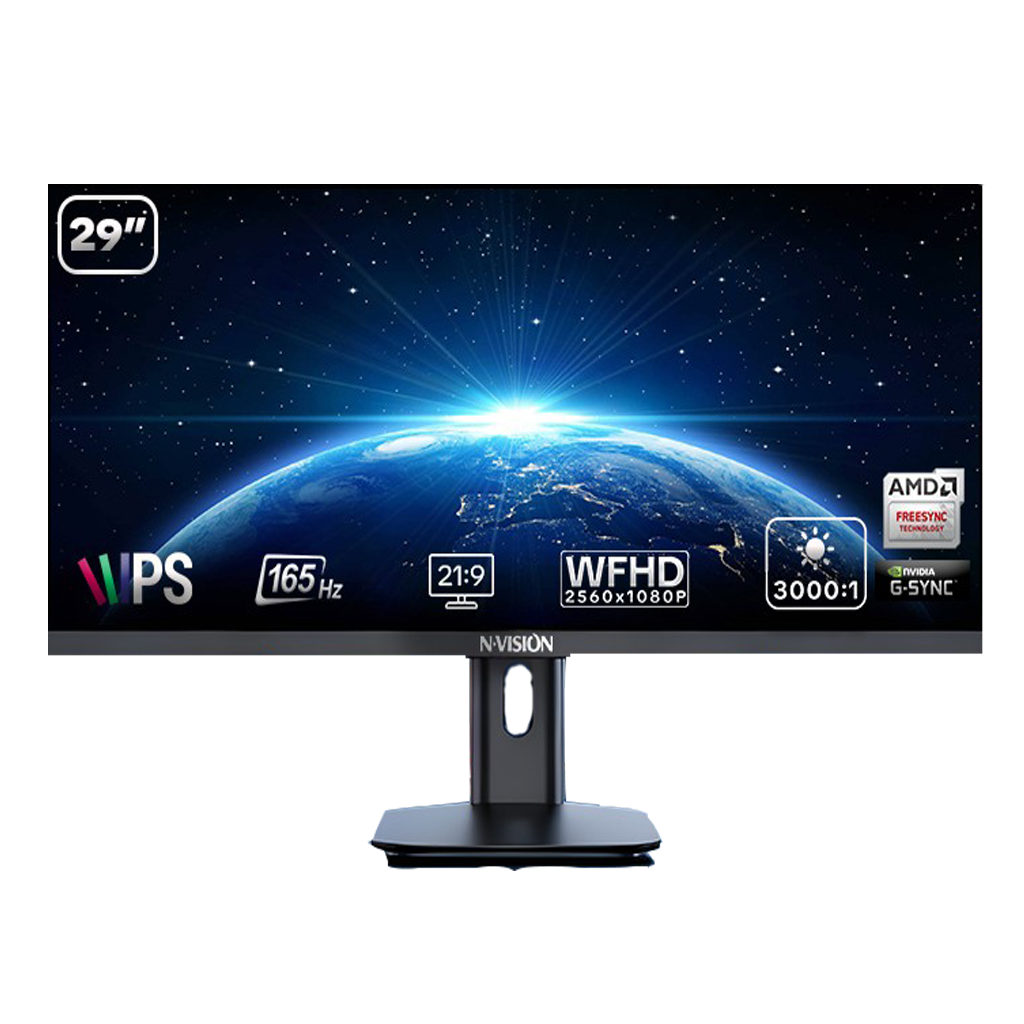 Nvision MG29NF6 29″ Ultra Wide WQHD 165Hz RGB Gaming Monitor -Black